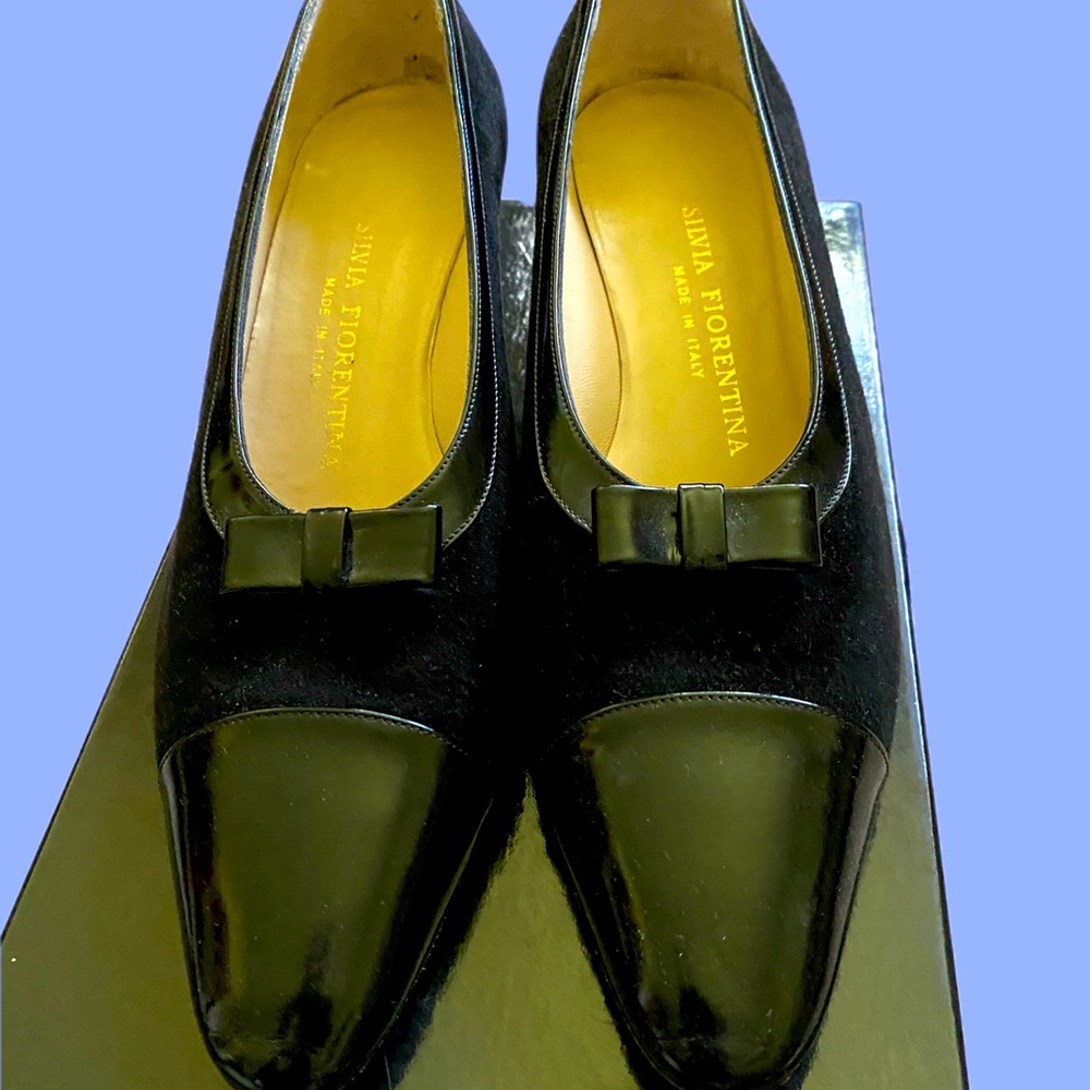 SILVIA FLORENTINA Leather and suede black Shoes size 7 1/2